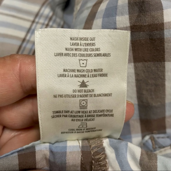 DENVER HAYES skort, white/taupe/blue, size 6 - Picture 9 of 9